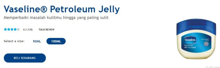 perbedaan vaseline petroleum jelly dan repairing jelly