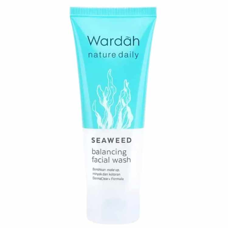 wardah nature daily seaweed balancing facial wash